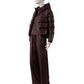 Dark brown satin pants