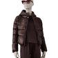 Dark brown down jacket