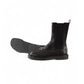 Black soft leather ankle boots