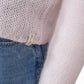 Rosafarbene Strickjacke aus Cashmere und Seide