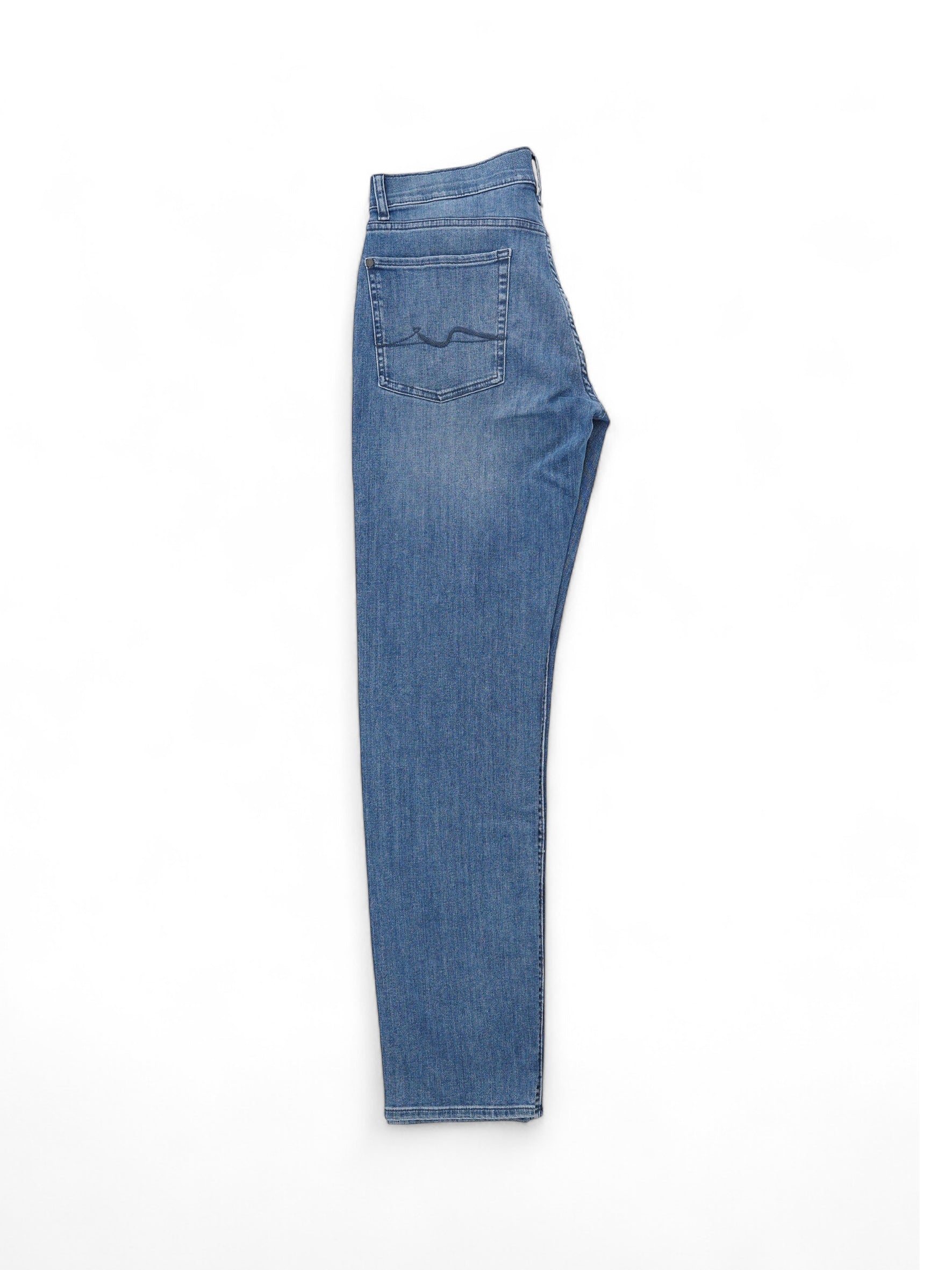 Mittelblaue Slimmy-Jeans mit Stretch von 7 For All Mankind