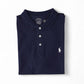 Dark blue stretch polo "Custom Slim Fit"