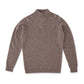 Taupefarbener Turtleneck aus Cashmere und Seide