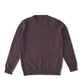 Blau/Bordeauxfarbener, melierter Pullover aus superfeiner Merinowolle und Cashmere
