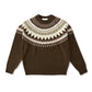 Gemusterter, Multicolor Strick-Pullover