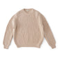Sand-colored, chunky knit sweater made of wool and cashmere
