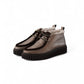 Bronzefarbener, lammfellgefütterter Halbhoher-Sneaker