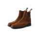 Cognacfarbene Velours-Stiefelette