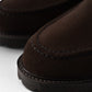Dunkelbrauner Velour-Collegeloafer