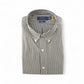 Olive/Weiß gestreiftes Hemd "Custom Fit"