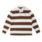 Braun/Cremefarbenes Rugbyshirt