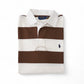 Braun/Cremefarbenes Rugbyshirt