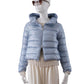 Hellblaue Daunen-Jacke mit Kapuze von Herno – Ansicht 6