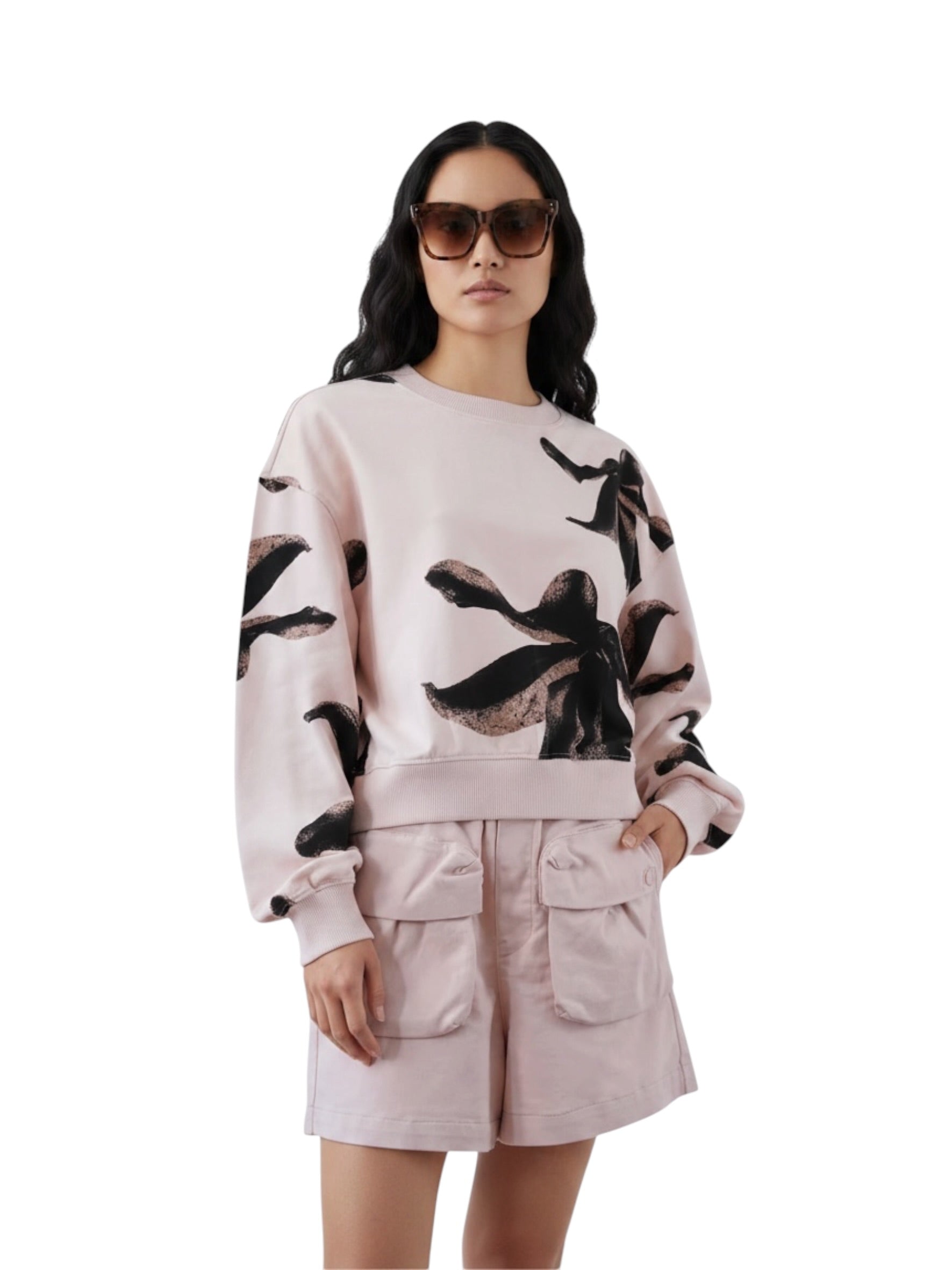 Oversized Sweatshirt mit Blüten-Print von 10days