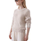 Sandfarbener Grobstrick-Pullover mit Pailletten von Herno – Ansicht 3