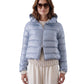 Hellblaue Daunen-Jacke mit Kapuze von Herno – Ansicht 2