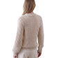 Sandfarbener Grobstrick-Pullover mit Pailletten von Herno – Ansicht 4