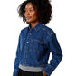 Mittelblaue Jeansjacke im Boxy-Schnitt von PNTS