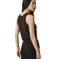 Dunkelbraunes ärmelloses Cashmere-Top von S.Marlon – Ansicht 2