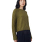 Olivgrüner Strickpullover aus Wolle und Lyocell von S.Marlon