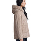 Beige wendbare Kunstfell-Jacke mit Kapuze von Betta Corradi – Ansicht 2