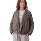 Taupefarbene Wildleder-Jacke mit Teddyfutter von 10days
