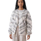 Ecrufarbene Alpaka-Strickjacke mit Zebra-Muster von 10days