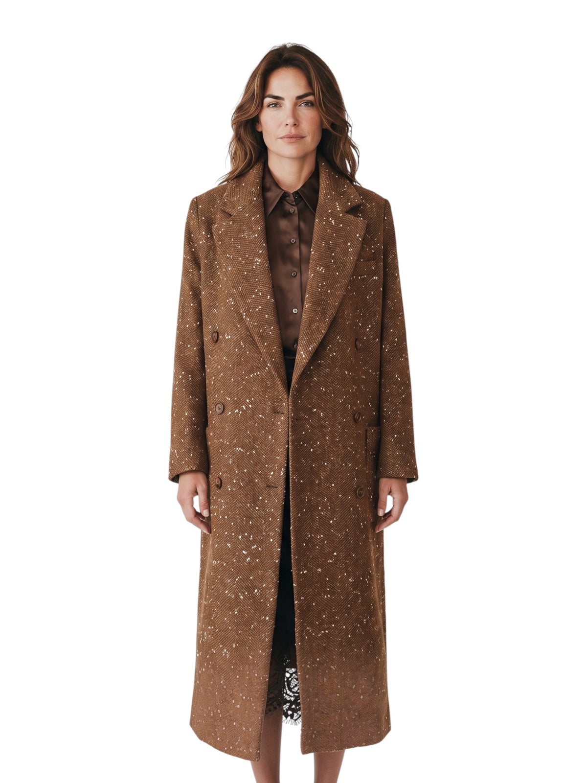 Brauner Tweed-Mantel „Cozy Attraction“ von Dorothee Schumacher
