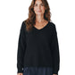Schwarzer Oversize-V-Neck aus Wolle und Cashmere von FFC