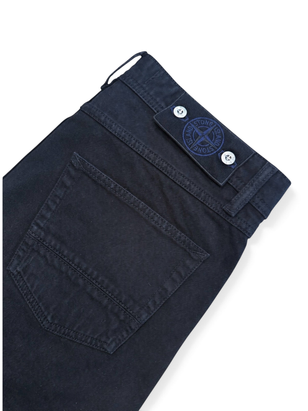 Schwarze Straight-Jeans aus Bull-Denim von Stone Island – Ansicht 2