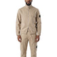 Sandfarbene Flanelljacke aus Schurwolle von Stone Island