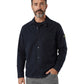 Dunkelblaues Moleskin-Overshirt von Stone Island