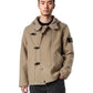 Sandfarbener kurzer Dufflecoat aus schwerem Melton von Stone Island