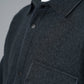 Graublaues Overshirt aus gekochter Wolle mit Used-Kanten von Stone Island – Ansicht 4