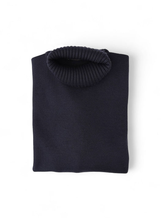 Dunkelblauer Rollkragenpullover von Slowear