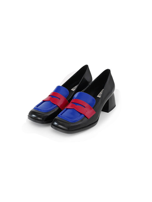 Schwarzer Multicolor Pumps im Loafer-Look von Bibi Lou