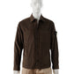 Dunkelbraunes Cord-Overshirt