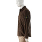 Dunkelbraunes Cord-Overshirt