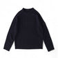 Dunkelblauer, grob gestrickter Pullover "Ghost-Piece"