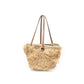 Sand colored raffia bag