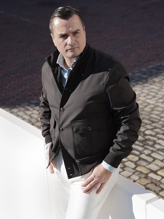 Dunkelbrauner Woll-Blouson von Valstar – Ansicht 2
