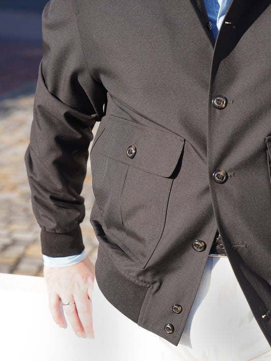 Dunkelbrauner Woll-Blouson von Valstar – Ansicht 4