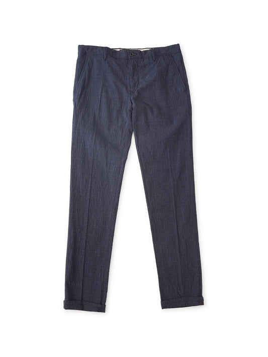 Dunkelblaue karierte Hose von Slowear