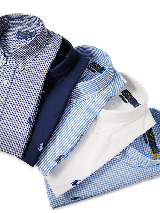 Dunkelblaues Buttondown-Hemd von Ralph Lauren – Ansicht 3