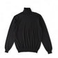 Schwarzer Rollkragenpullover aus Cashmere und Seide