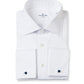 White twill shirt with Kent collar and cuff