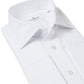 Weißes Twill-Hemd mit Kentkragen und Umschlagmanschette