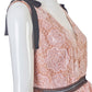 Roséfarbenes, langes Spitzenkleid