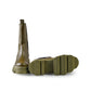 Olive-colored ankle boots