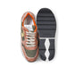Khaki/Rosafarbener Sneaker mit dickerem Boden